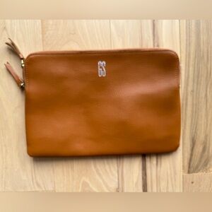Mark & Graham Tan Leather Clutch